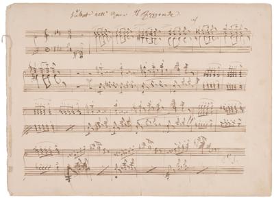 Lot #538 Saverio Mercadante Autograph Musical Manuscript