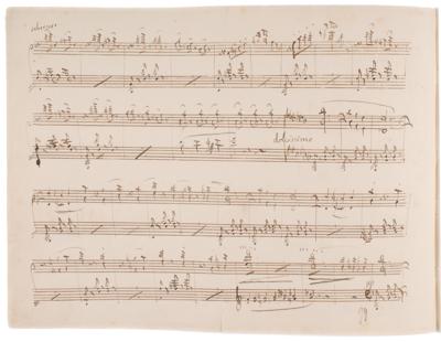 Lot #538 Saverio Mercadante Autograph Musical Manuscript - Image 2