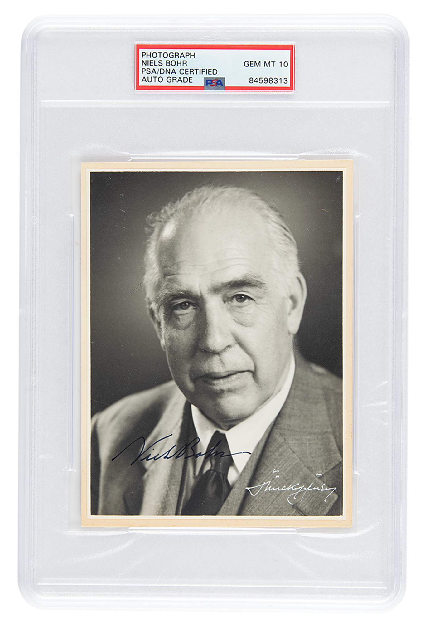 Lot #130 Niels Bohr Signed Photograph - PSA GEM MINT 10