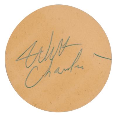 Lot #921 Wilt Chamberlain Signed Drink Coaster - Image 1