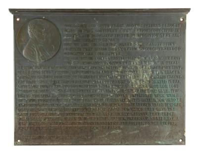 Lot #16 Abraham Lincoln: Gettysburg Address Large Bronze Plaque
