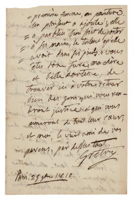 Lot #626 Andre Gretry Autograph Letter Signed - Image 2