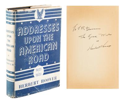 Lot #74 Herbert Hoover Signed Book