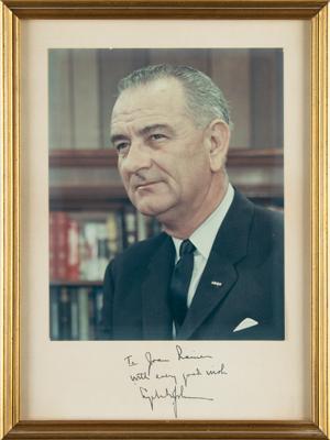 Lot #81 Lyndon B. Johnson Signed Photograph - Image 2