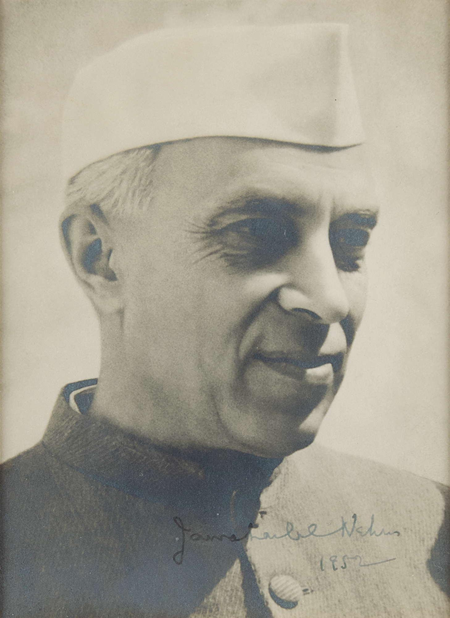 Lot #113 Jawaharlal Nehru Signed Photograph