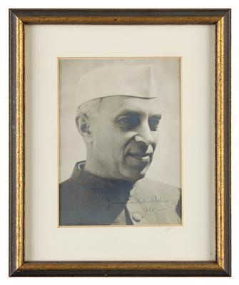 Lot #113 Jawaharlal Nehru Signed Photograph - Image 2