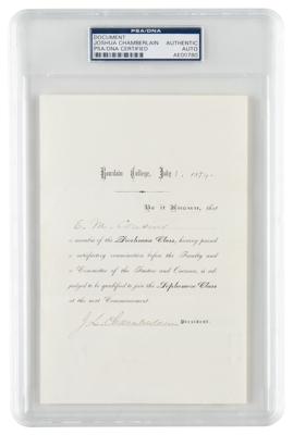 Lot #265 Joshua Chamberlain Document Signed