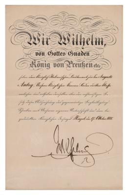 Lot #190 Kaiser Wilhelm II Document Signed