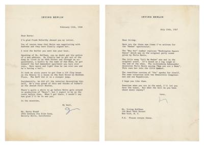 Lot #671 Irving Berlin (2) Typed Letters Signed
