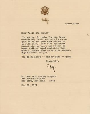 Lot #83 Lyndon B. Johnson Typed Letter Signed
