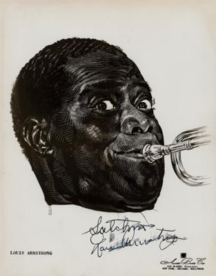 Lot #669 Louis Armstrong Signed Photograph