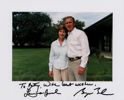 Lot #38 George W. and Laura Bush Signed Photograph - Image 1