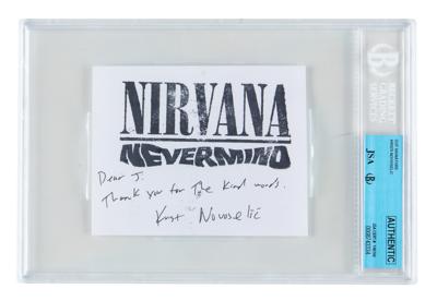 Lot #715 Nirvana: Krist Novoselic Autograph Note Signed