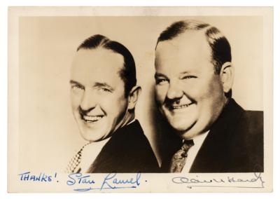 Lot #751 Laurel and Hardy Signed Photograph