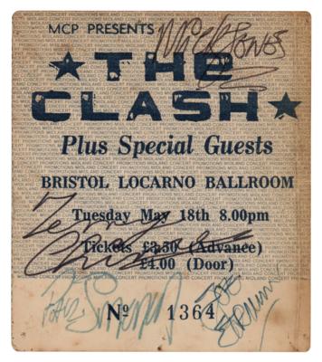 Lot #590 The Clash Signed Ticket Stub - Locarno