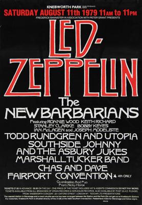 Lot #709 Led Zeppelin 1979 Knebworth Park Poster