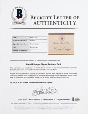 Lot #94 Ronald Reagan Signature - Image 3