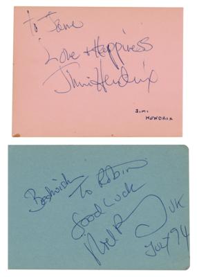 Lot #577 Jimi Hendrix and Noel Redding (2) Signatures - Image 1