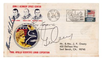 Lot #329 Apollo 17 Signed 'Launch Day' Cover