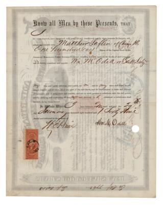 Lot #172 William Fargo Signed Stock Certificate - Image 2