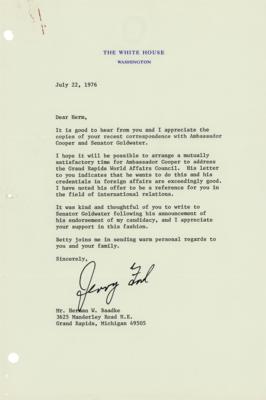 Lot #63 Gerald Ford Typed Letter Signed as President