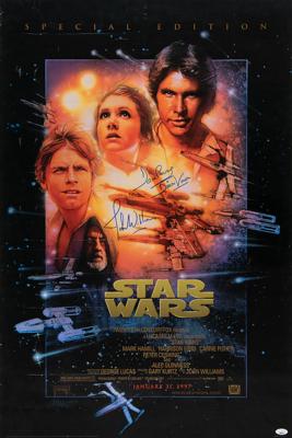 Lot #884 Star Wars: John Williams and David Prowse Signed Poster - Image 1