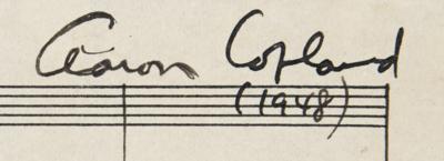 Lot #562 Aaron Copland AMQS from 'Red Pony' - Image 2
