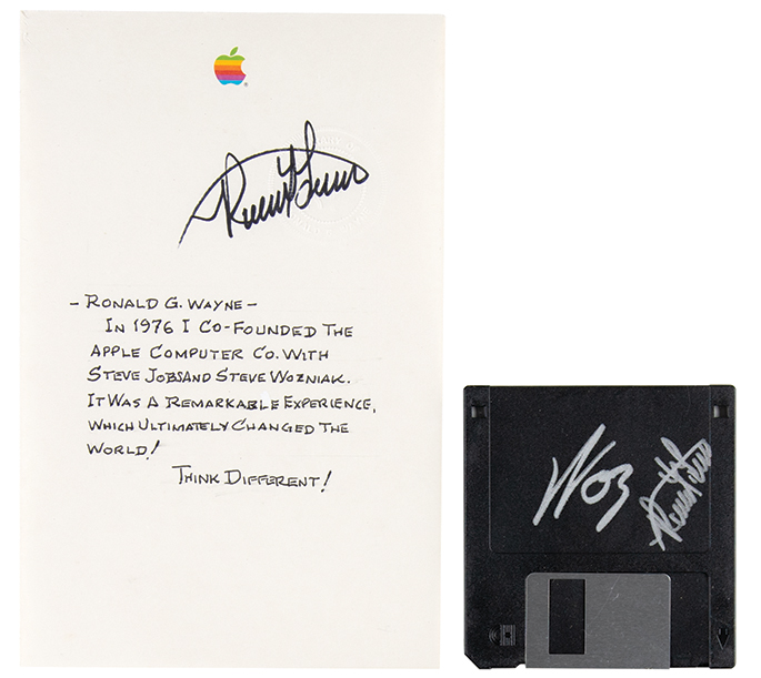 Lot #142 Apple: Wozniak and Wayne (3) Signed Items - Image 2