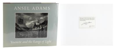 Lot #382 Ansel Adams Signed Book