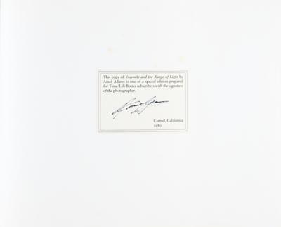 Lot #382 Ansel Adams Signed Book - Image 2