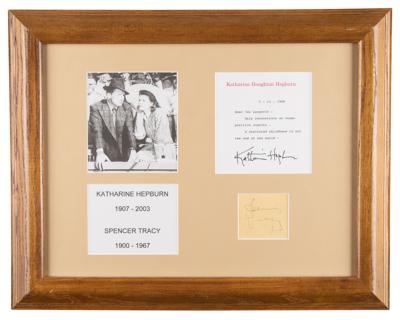 Lot #896 Spencer Tracy and Katharine Hepburn (2) Signed Items - Image 1