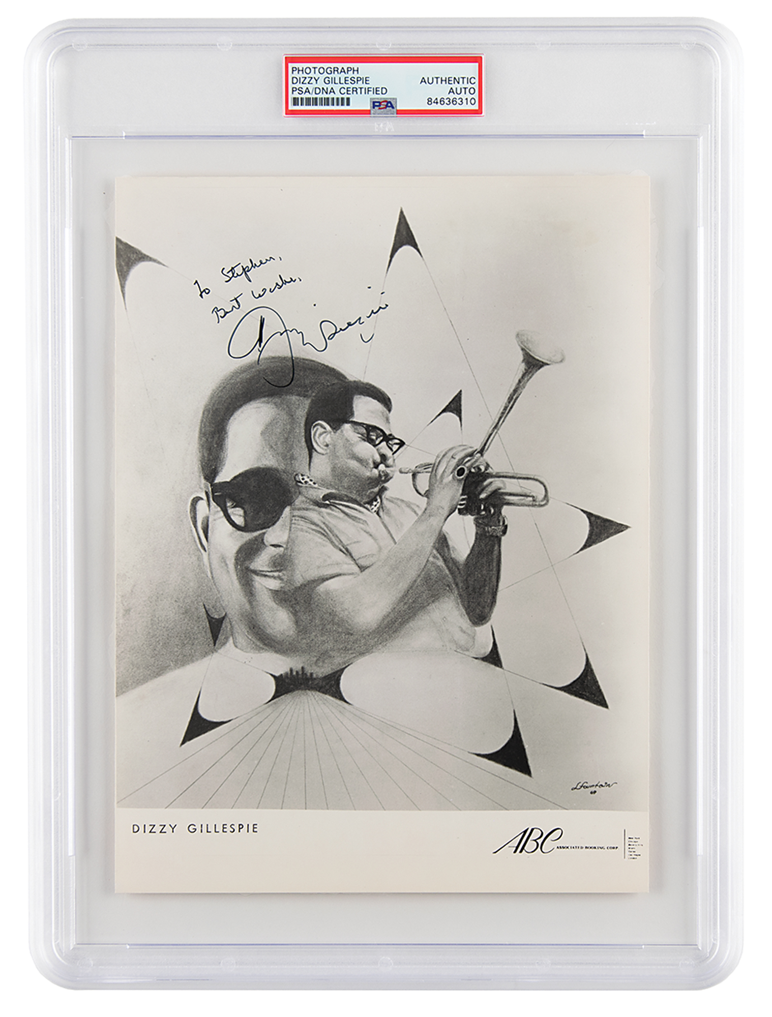 Lot #674 Dizzy Gillespie Signed Photograph