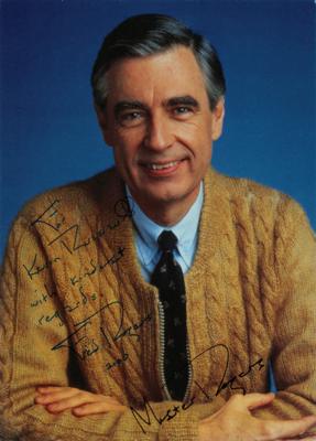 Lot #876 Fred Rogers Signed Photograph - Image 1