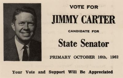 Lot #42 Jimmy Carter Signature and Campaign Card - Image 2