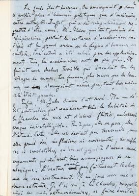Lot #448 Emile Zola Handwritten Manuscript on 'Jules Simon' - Image 5