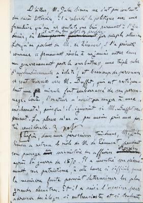 Lot #448 Emile Zola Handwritten Manuscript on 'Jules Simon' - Image 7