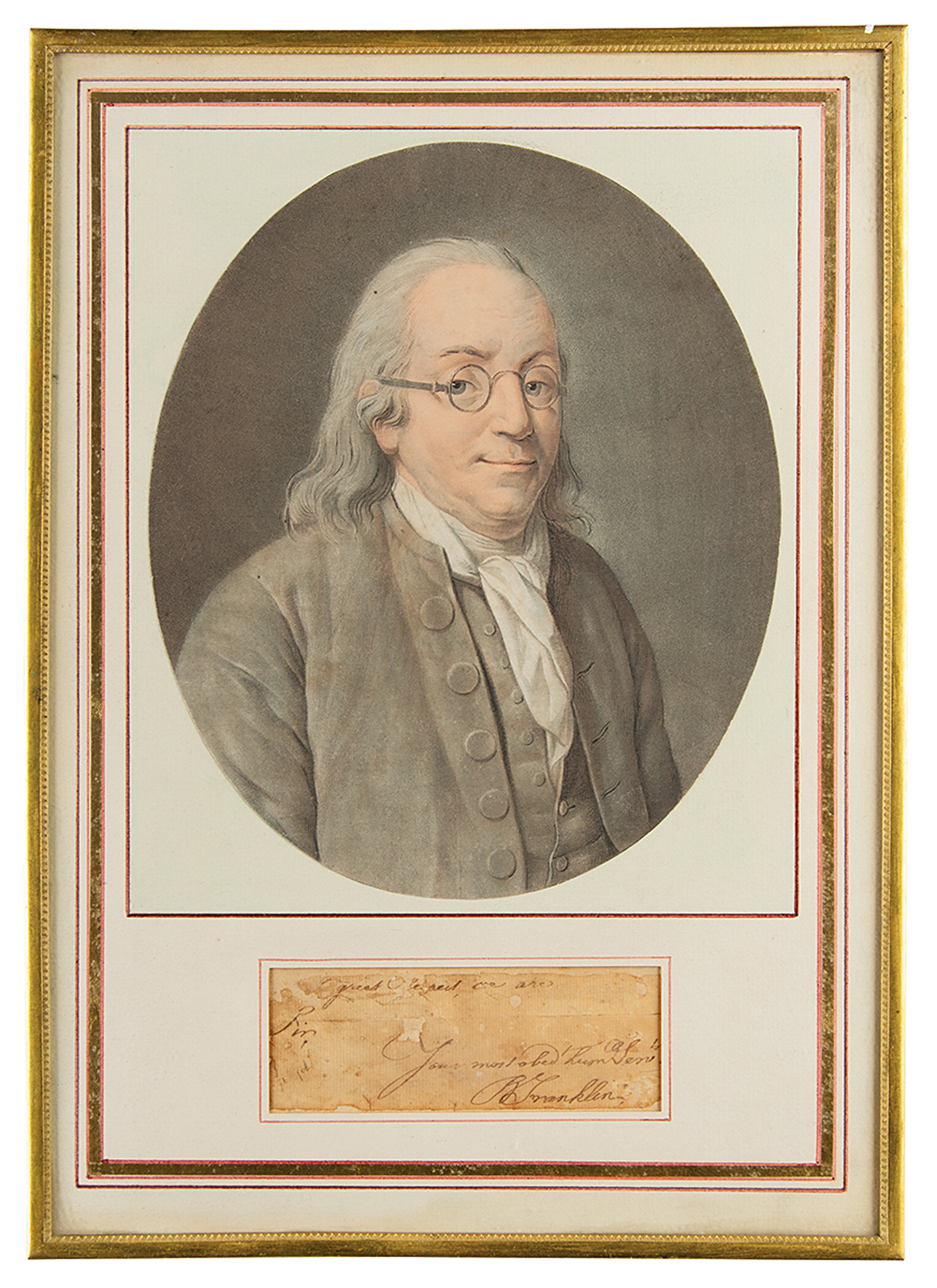 Lot #104 Benjamin Franklin Signature and Handwriting