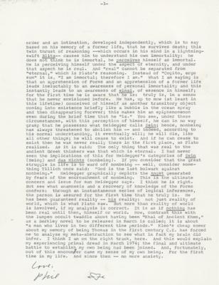 Lot #424 Philip K. Dick Typed Letter Signed - Image 3