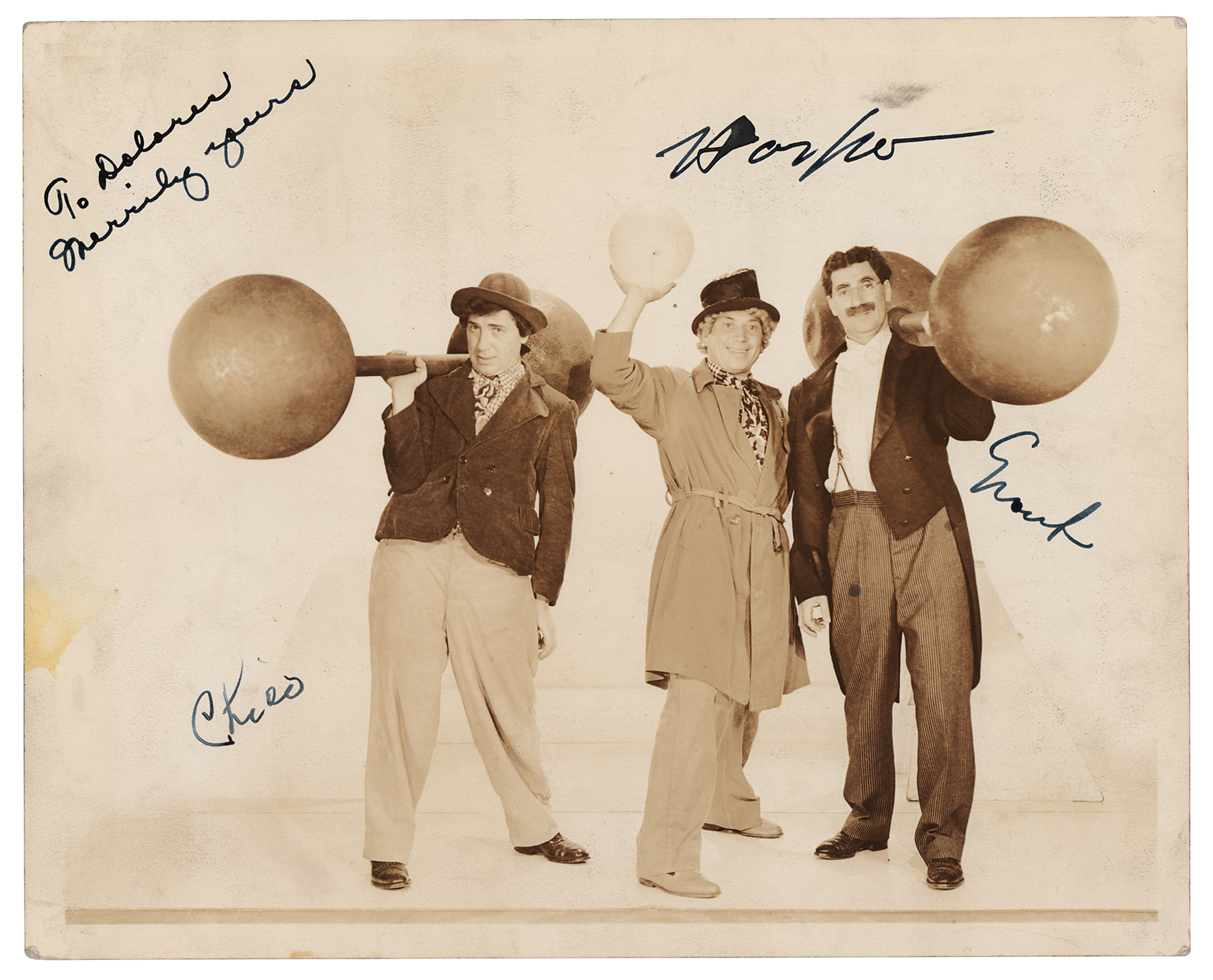 Lot #753 Marx Brothers Signed Photograph