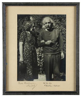 Lot #132 Albert Einstein Signed Photograph to Jewish Immigrant - Image 2