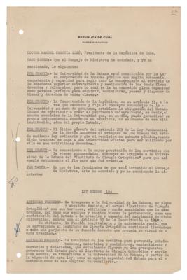 Lot #152 Fidel Castro Document Signed
