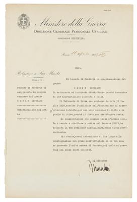 Lot #212 Benito Mussolini Document Signed