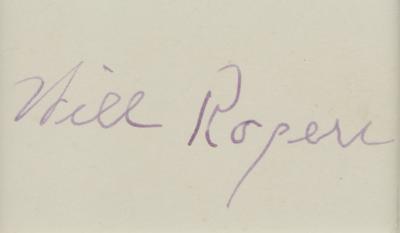 Lot #877 Will Rogers Signature - Image 2