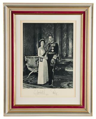 Lot #119 Queen Elizabeth II and Prince Philip Signed Photogravure - Image 2