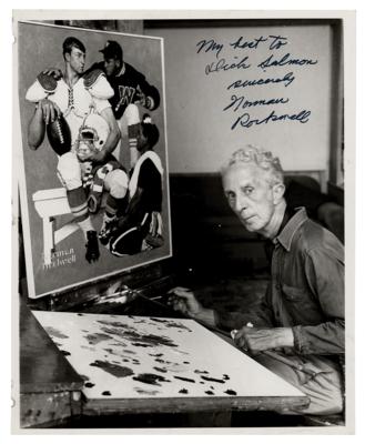 Lot #397 Norman Rockwell Signed Photograph