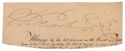 Lot #206 King William IV Signature