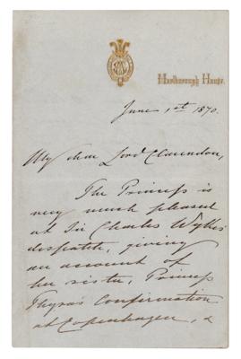 Lot #198 King Edward VII Autograph Letter Signed