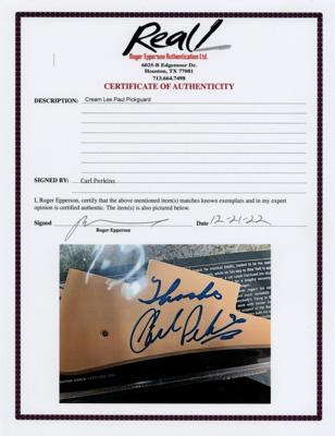 Lot #717 Carl Perkins Signed Pickguard - Image 2