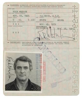 Lot #745 Rock Hudson's Personal Passport - Image 1