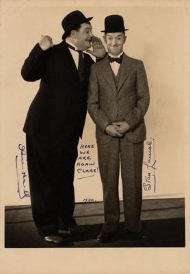 Lot #750 Laurel and Hardy Signed Photograph